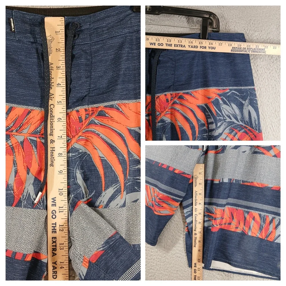 O'Neill Mens Hyperfreak Performance‎ Board Shorts Floral Print Size 38